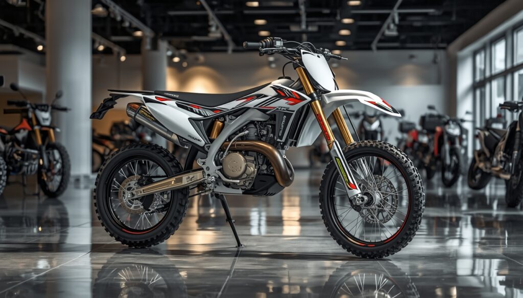 Person who sold gas dirt bike for electric model celebrating