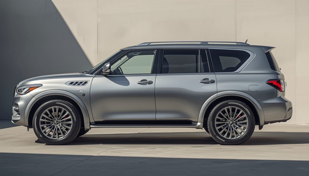  Infiniti QX80 Red Sport side view
